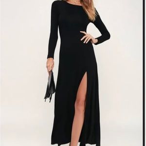 Lulu's Dresses Lulus Swept Away Long Sleeve Maxi Dress